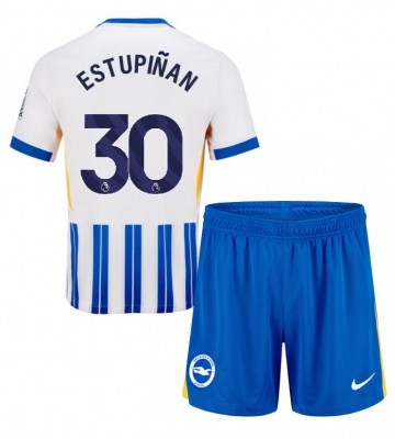 Brighton Pervis Estupinan #30 Domácí dres komplet pro Děti 2024-25 Krátkým Rukávem (+ Krátké kalhoty)